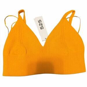 525 America Women's Marigold Cotton Sweater Bralette Top size Small S NWT